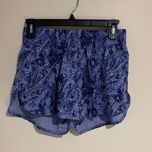 Asics Blue Patterned Women's Athletic Shorts